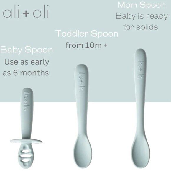 Blue Spoon Set for baby (6M+) - Picture 2 of 2